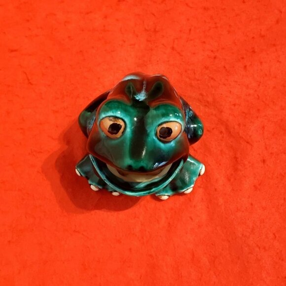 Vintage Porcelain Ceramic FROG 1of 1 - Ultra Clean & Unique - Hand Made AA+ - Picture 6 of 7